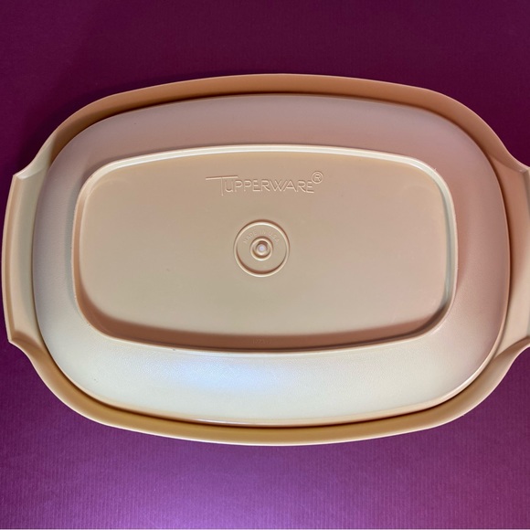 Tupperware 4 Piece Gold Veggie Rice Steamer Oval Serving Bowl - Picture 4 of 5